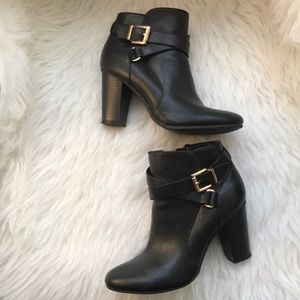 Heeled Black Booties